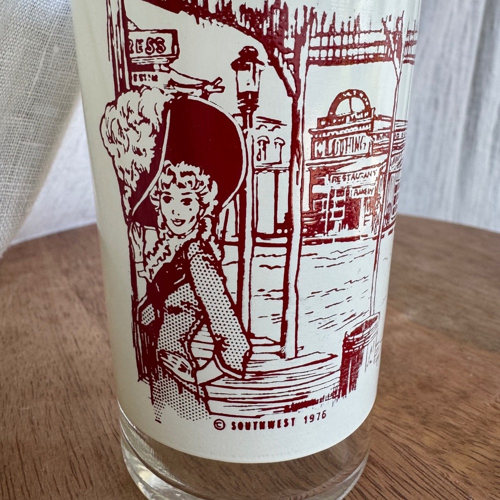 VTG 1976 Mabels Whorehouse Las Vegas Novelty Barware Drinking Juice Glass 5in - Picture 4 of 9